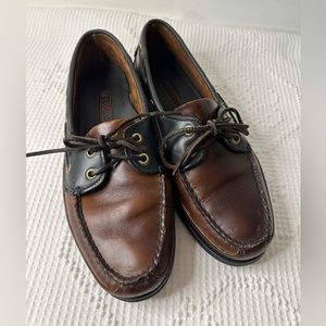 Men’s leather Life Outdoors deck dress shoes size 9.5 wide